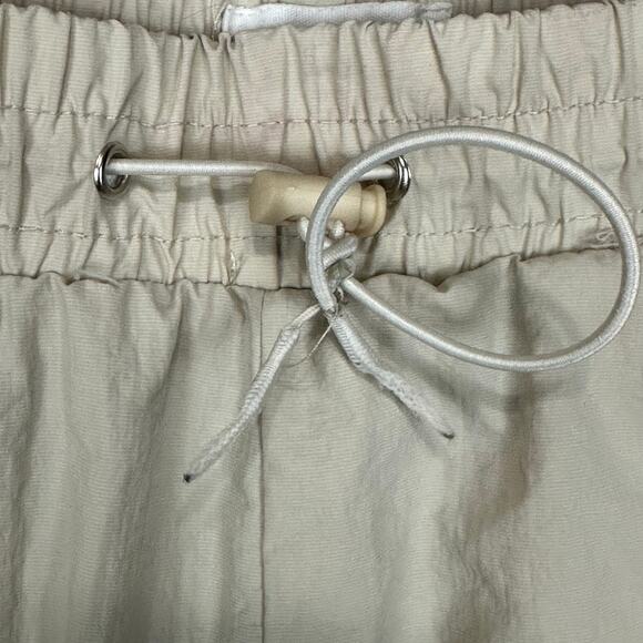 Wilo The Label Parachute Pants Womens Extra Small Tan Elastic Waist Jogger Gym - Picture 5 of 14